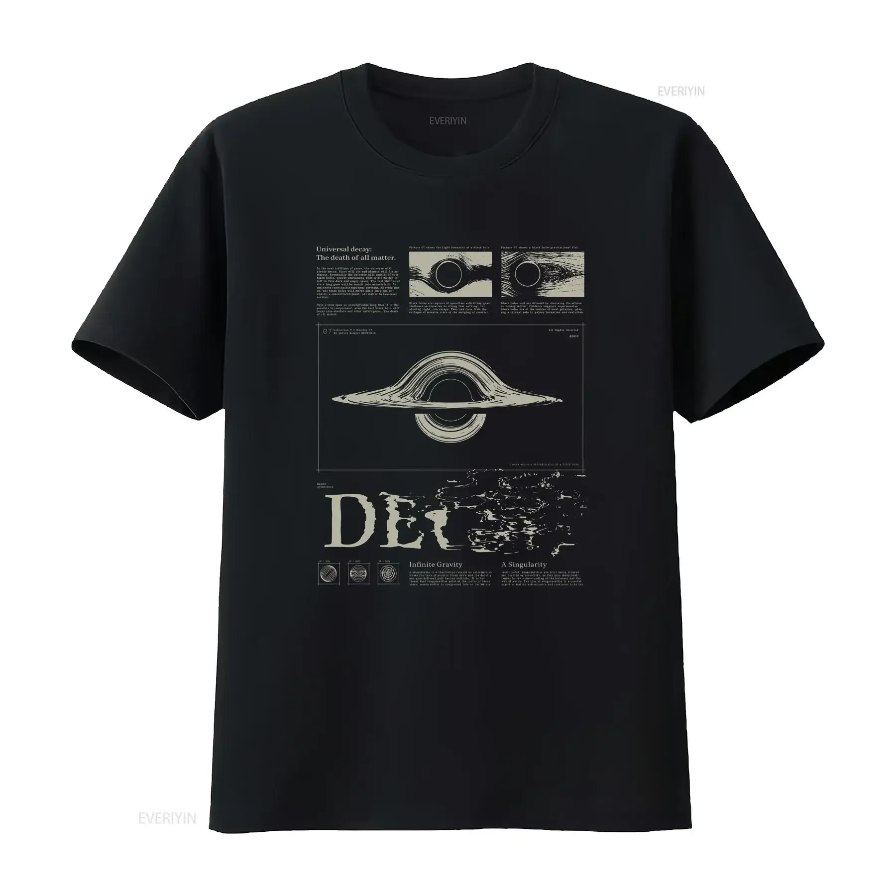 Universal Decay The Death of All Matter T Shirt Black Hole Design Science Space Astronomy  vintage Washed graphic fashion