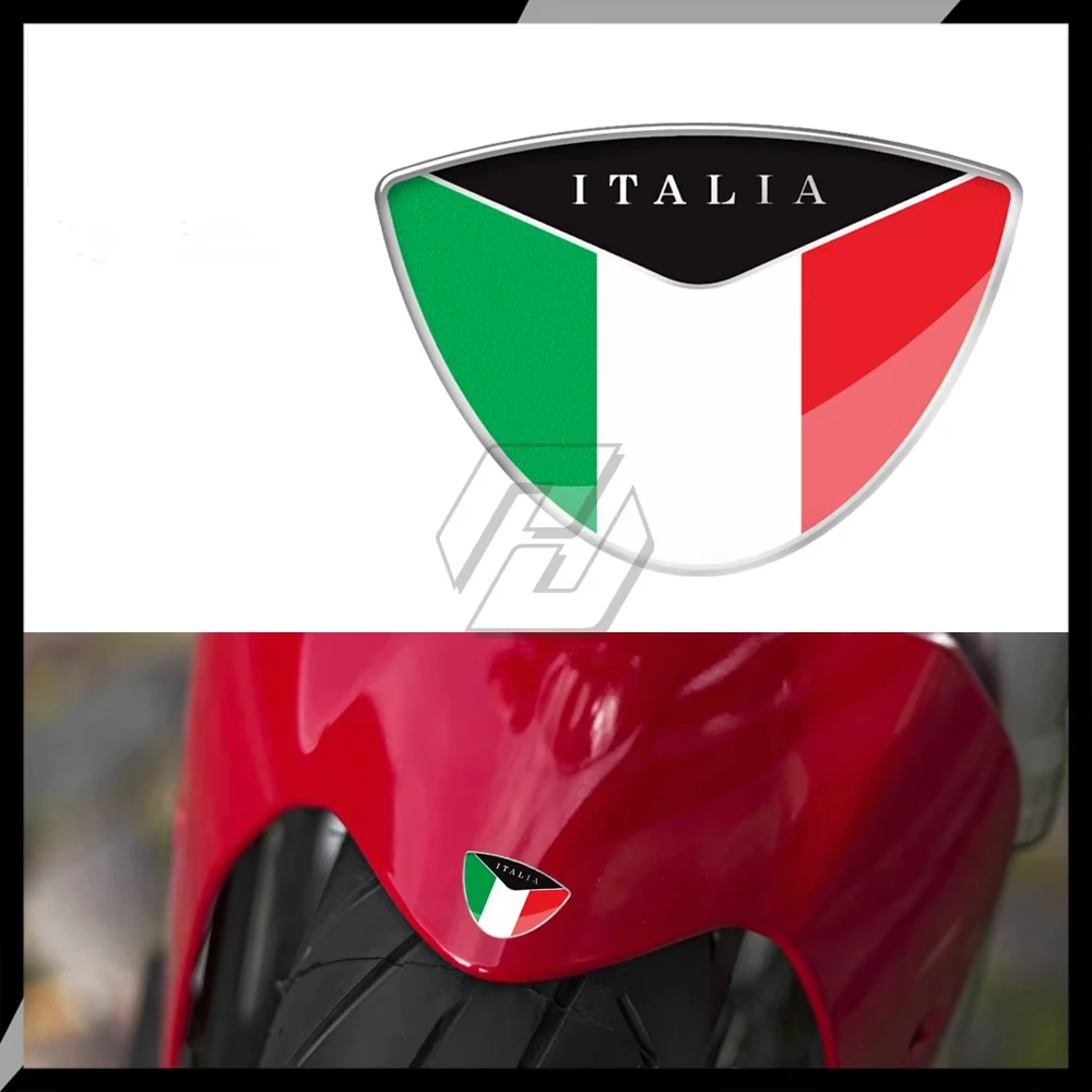 For Ducati Monster Aprilia Vespa Sprint GTS GTV LX Etc 3D Motorcycle Tank Decal Italy Flag Sticker