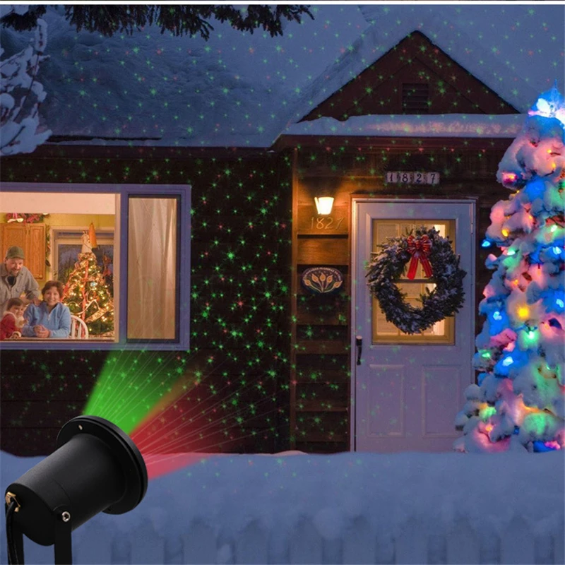 

Christmas Laser Lights Outdoor Led Projector Light IP68 Waterproof Garden Spotlight Xmas Holiday Party Landscape Decoration Lamp