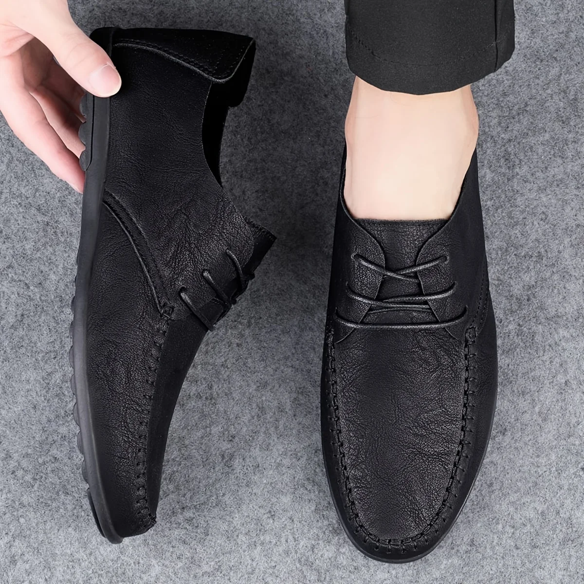 ventilate  rise   fallow Solid PU  Loafers, Casual Comfy Slip On Shoes  Shoes For 's Outdoor Footwear