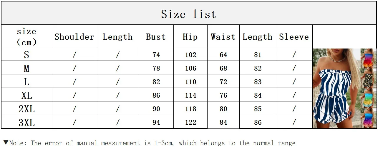 Sexy Sweet Printed Fashion Bandeau Romper Summer Short Jumpsuit 2024 Polyester Beach Vacation Casual High Waist Playsuits