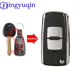 jingyuqin Modified 2 Buttons Car Key Case Cover Fob For Hyundai Elantra Santa FE Atos Trajet Remote Alarm Flid Folding Key