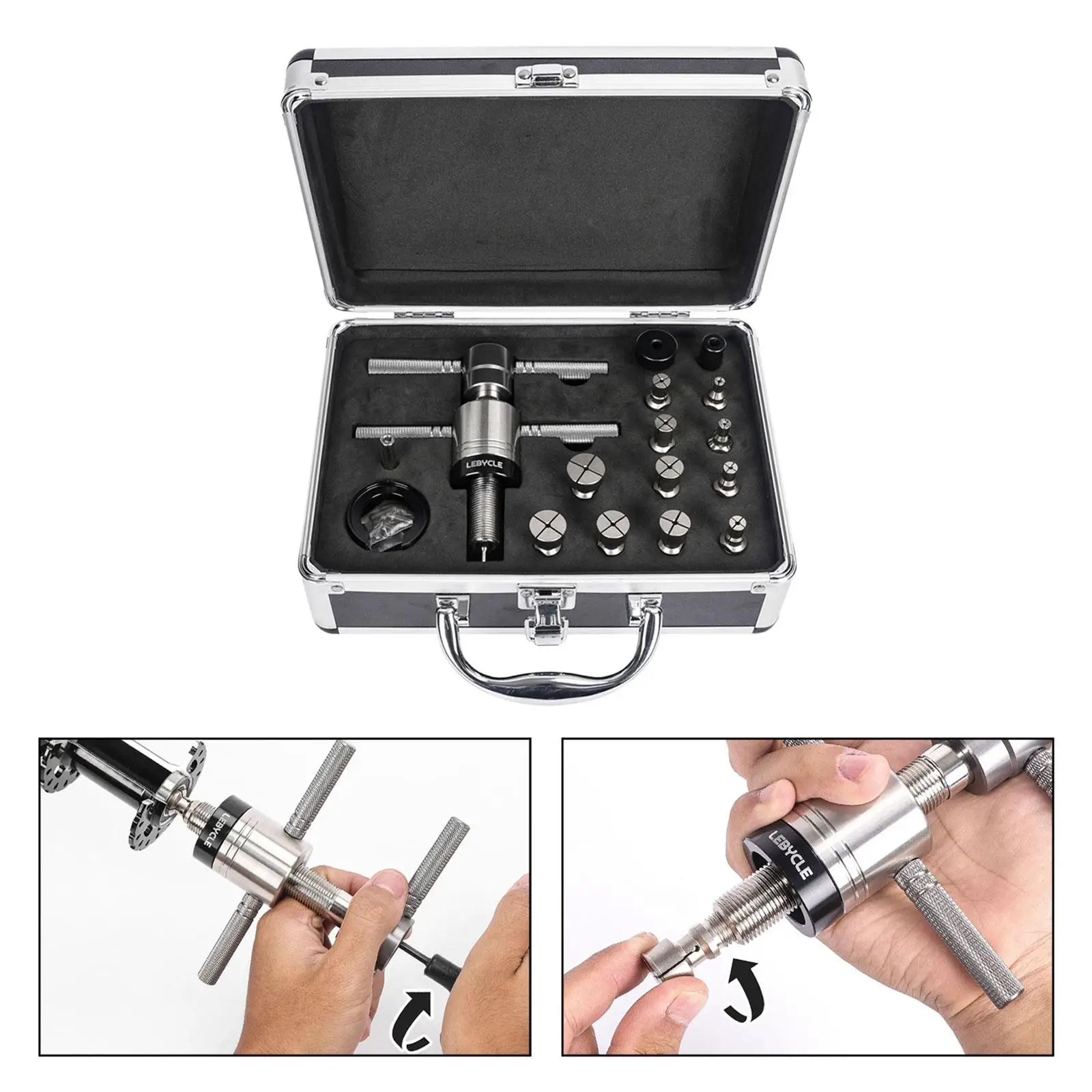 Road Bicycle Hub Bearing Removal Tool Disassembly Premium Wheel Hub Puller Tool Sturdy Bearing Puller Set Bearing Remover