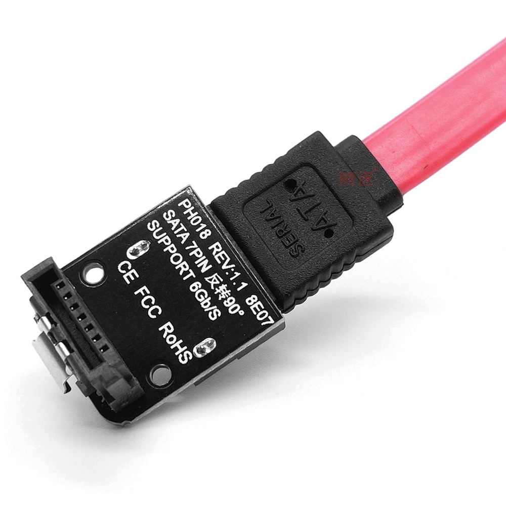 2pcs SATA Cable Hard Disk Driver SSD Adapter 90 Degree Bending SATA Cable for Computer Connection