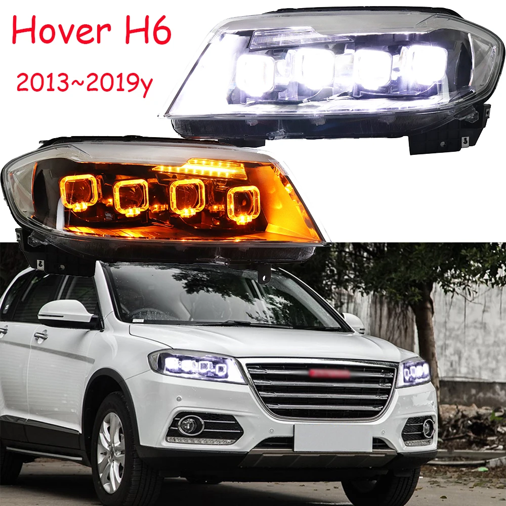 

car bumper headlamp Greatwall Hover H6 headlight 2013~2019y ALL IN LED DRL Hover H6 daytime running light head light