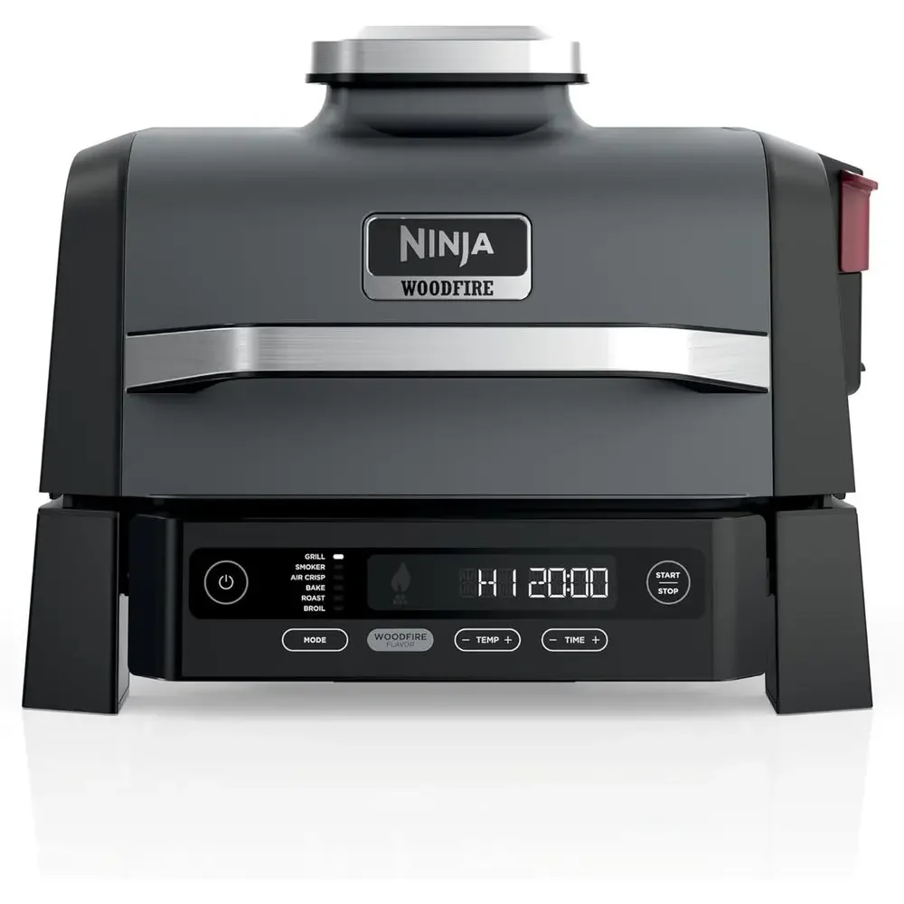 6-in-1 Outdoor Grill and Smoker: Multifunction Cooking with Authentic Wood Flavor, Electric Heat, Model OG321