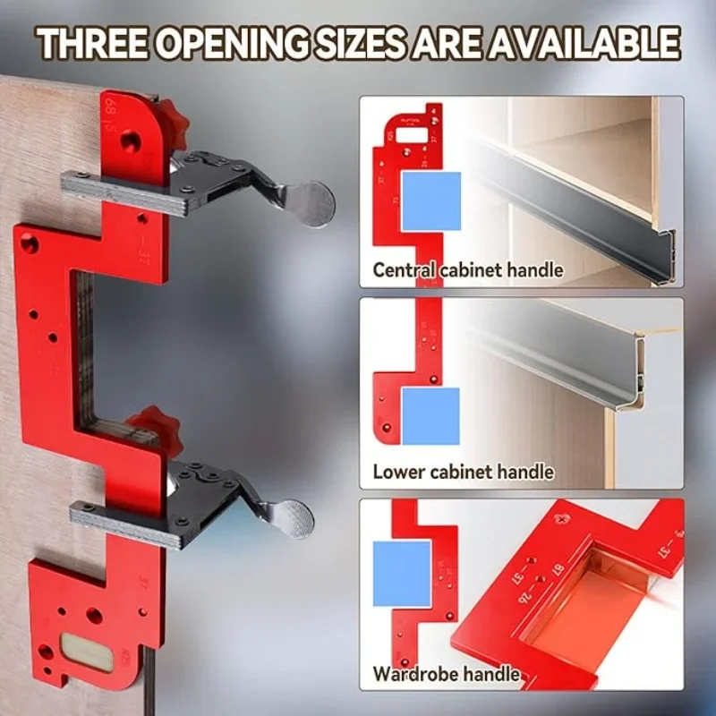 Cabinet Installation Jig Handle Slotting Router Corner Gabarit Carpentry Blum Template Joinery WoodWorking DIY Positioning Tool