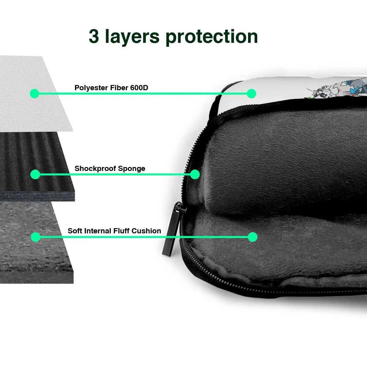 Warrior Cats Color Wheel Shockproof Laptop Bag, Caso do computador, Bolsa para Notebook para MacBook Pro Air, Crossbody, 13 polegadas, 14 polegadas, 15,6 polegadas