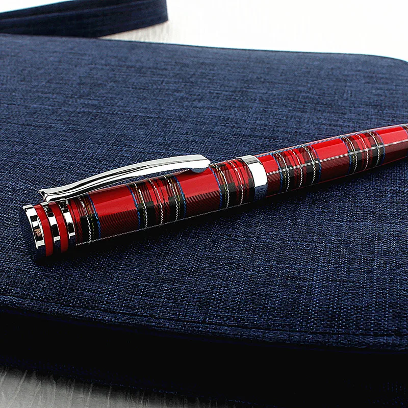 High Quality 329 Ballpoint Pens Red Line Pattern Pattern Spin Stationery Office Supplies New Gift Ink Pen