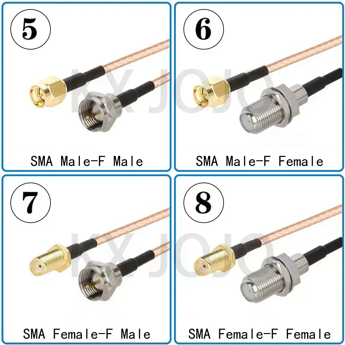 SMA F to TV F Female/Male Coaxial Cable RG316 RF Radio Frequency Extension of Antenna 10/15/20/30/50cm