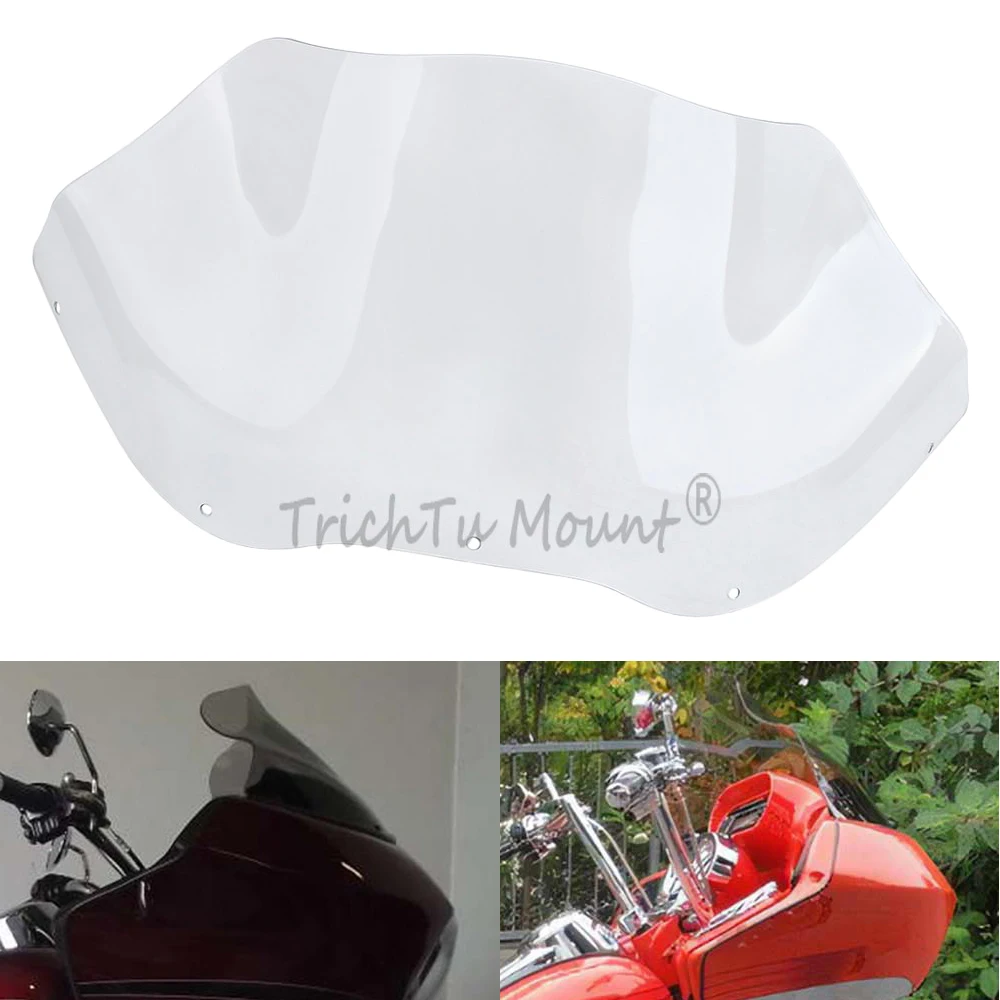 

12.5" Motorcycle Front Wind Deflector Windscreen Windshield For Harley Touring Road Glide CVO/SE Custom FLTRX FLTR/I FLTRU 98-13