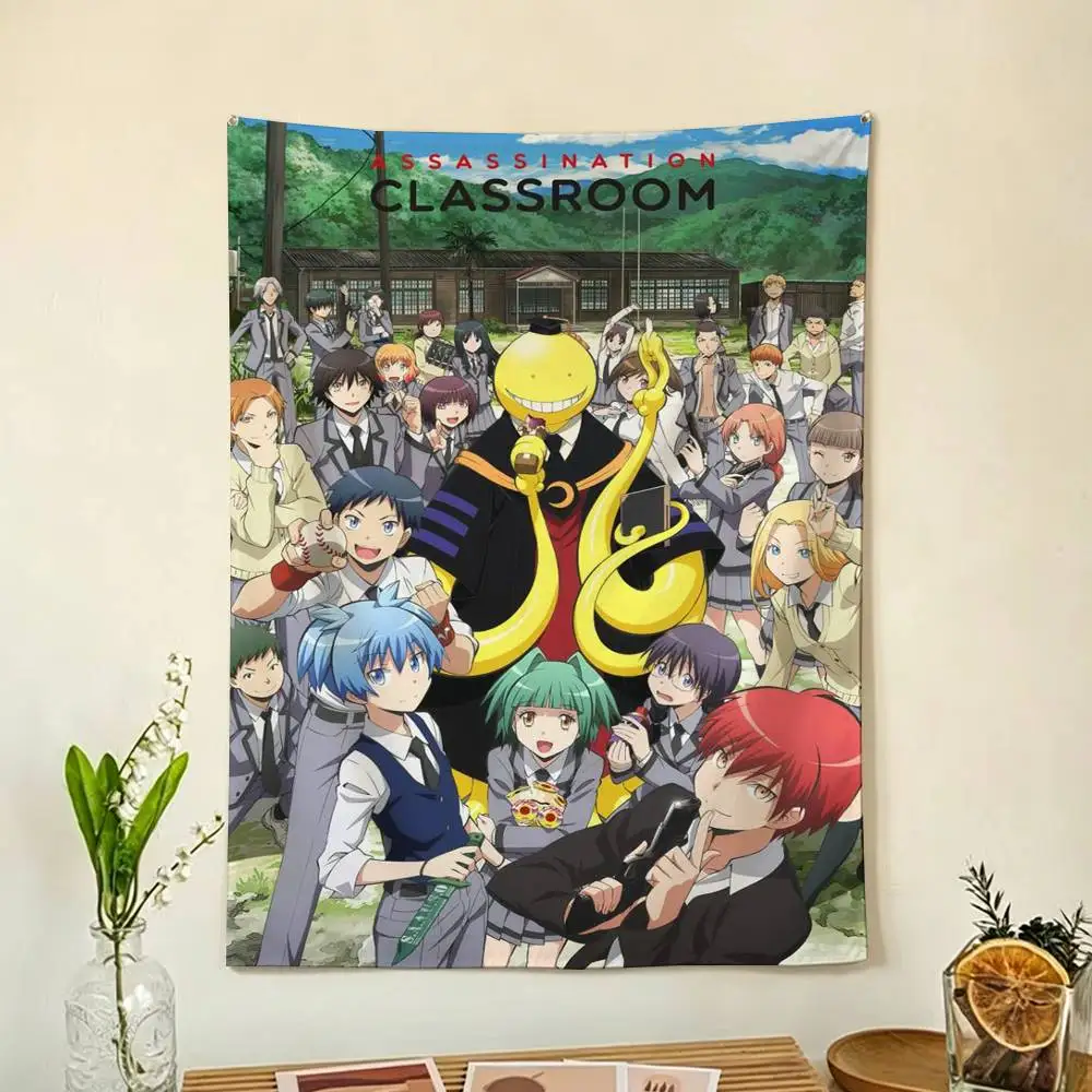 A-Assassination Classroom Flags Wall Hanging Background Art Banner for Bedroom Home Outdoor Decor