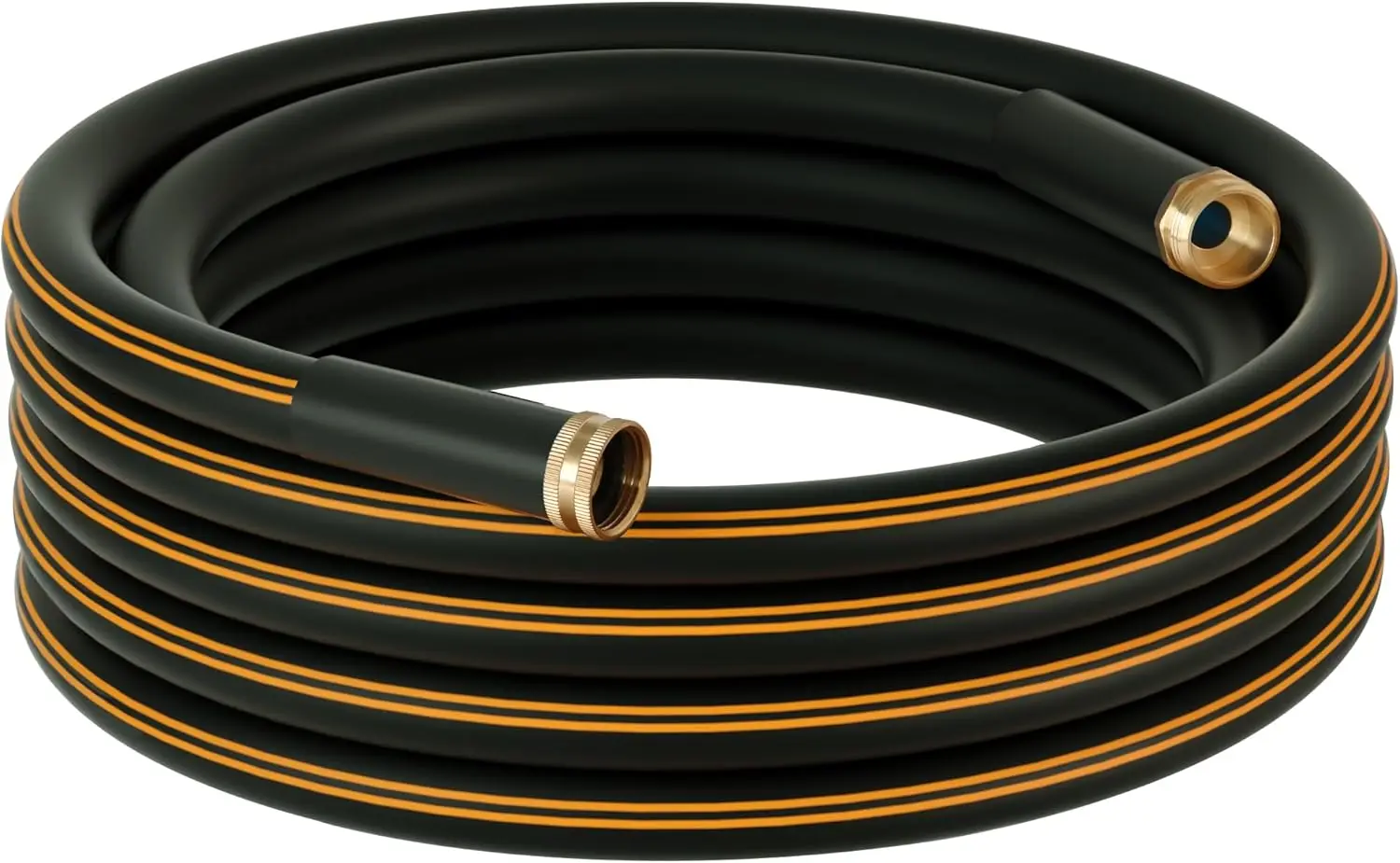 Heavy Duty Garden Hose 25 ft x 5/8 Inch Black Color Durable Water Hose (25 Feet)