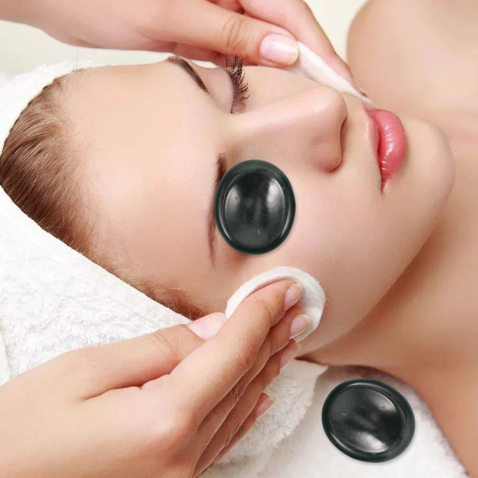 

2pcs Cooling Jade Eye Mask Cold Stones for Facial Massage Spa Tools Relieves Fatigue Enhances Skin Practical Durability