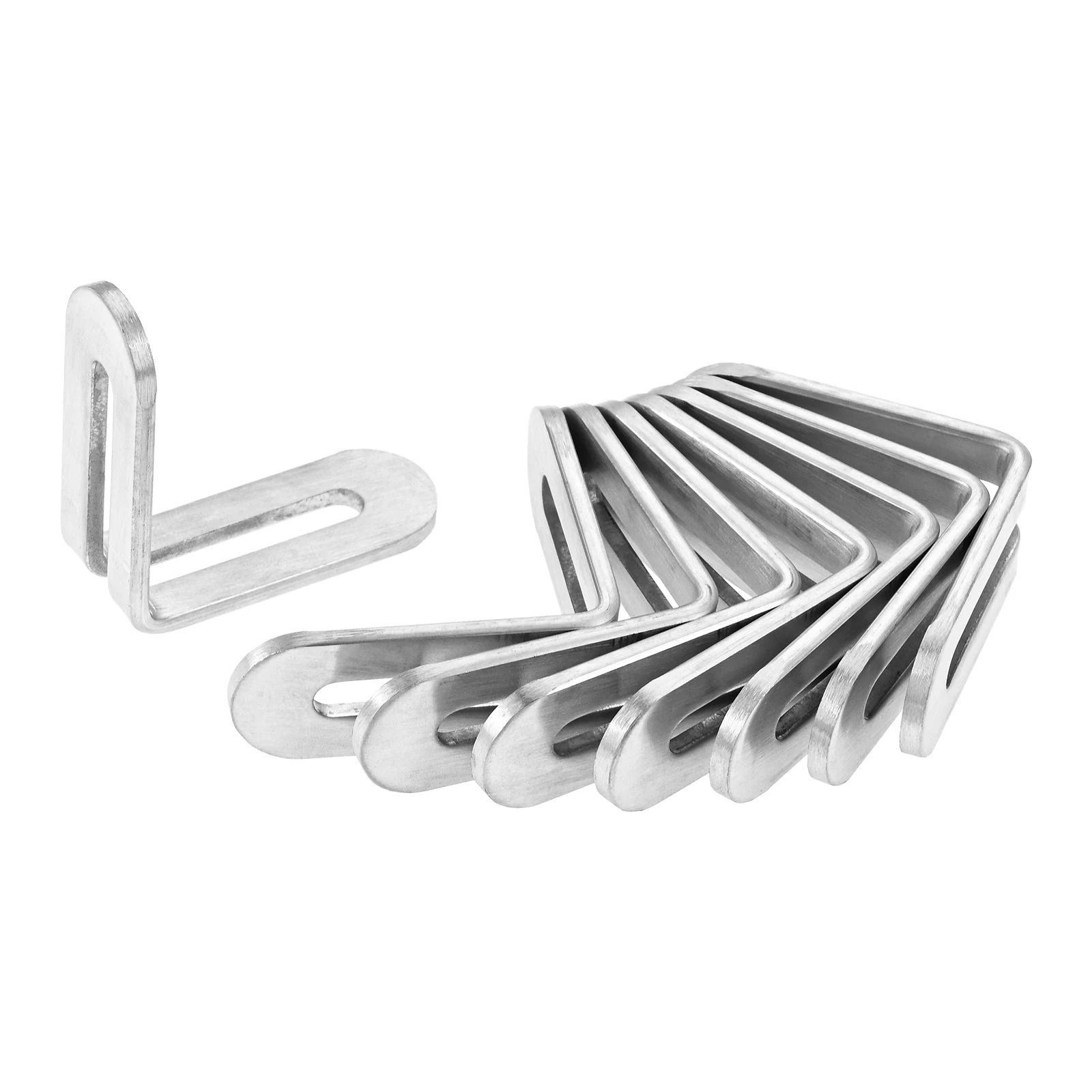 8Pcs Silver Slotted Corner Braces 6 Size L-Shape Corner Brace for Wood Chair Bookshelf Board Window Furniture Cabinet DIY