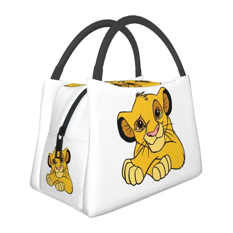 

Custom Simba The King Lion Lunch Bag Women Cooler Warm Insulated Lunch Boxes for Work Pinic or Travel