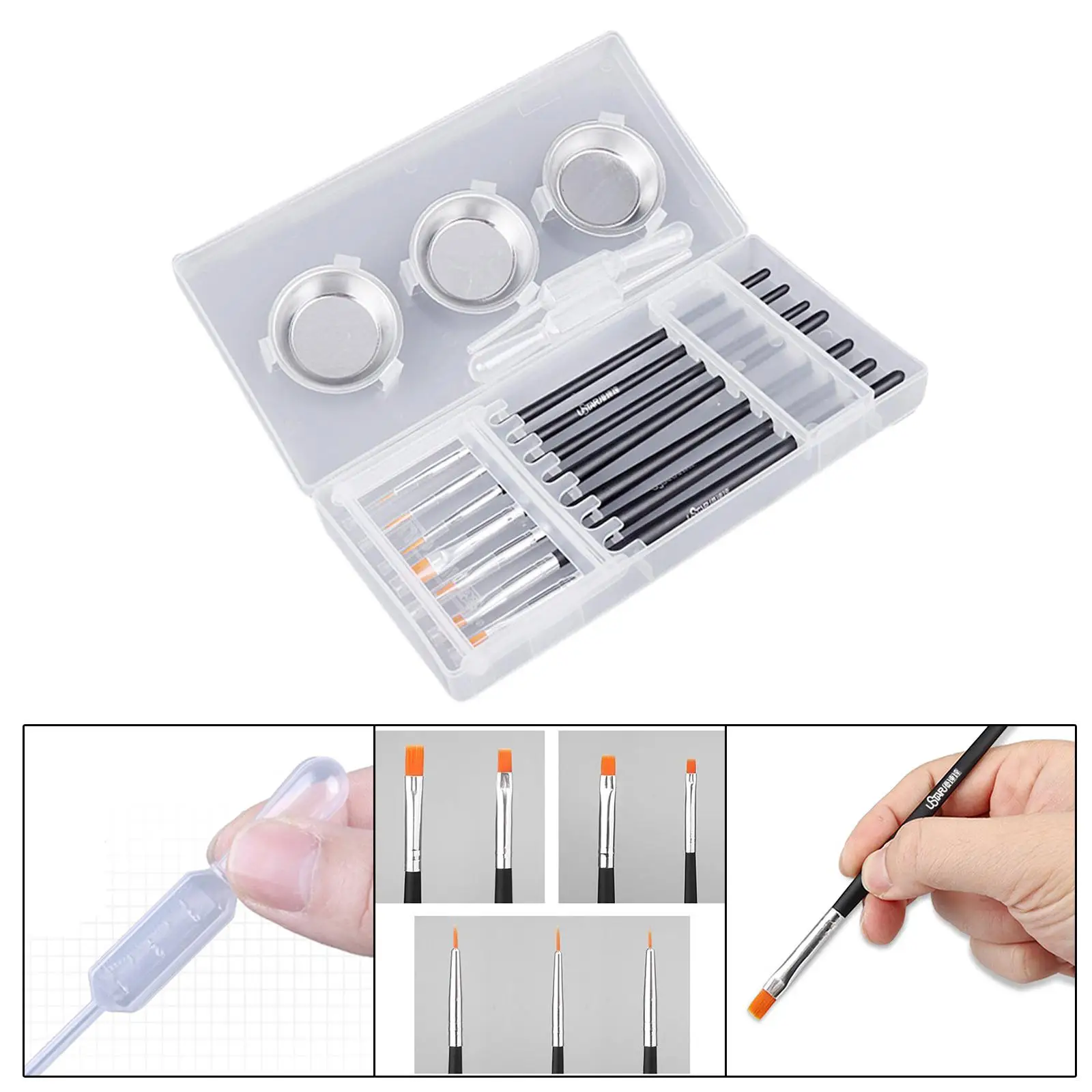 Painting Brush Palette Set Paint Tray Palettes for Model Building Tools Oil Watercolor Model Painting DIY Art Craft Painting