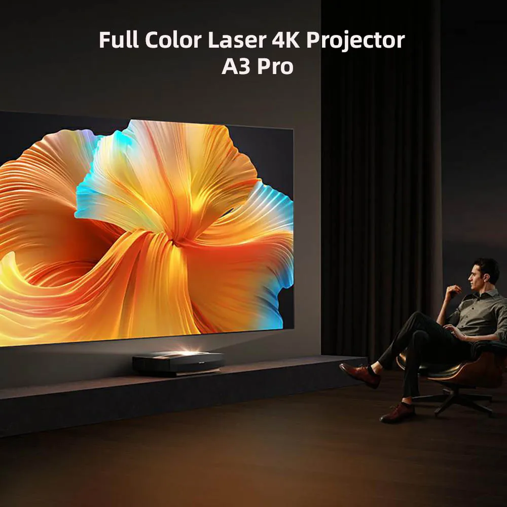 Yinzam Xgimi A3 Pro Projector 4K, Full Color  Light Smart Home Proyector With Full Auto 240HZ  Low Latency Home Beamer 3D