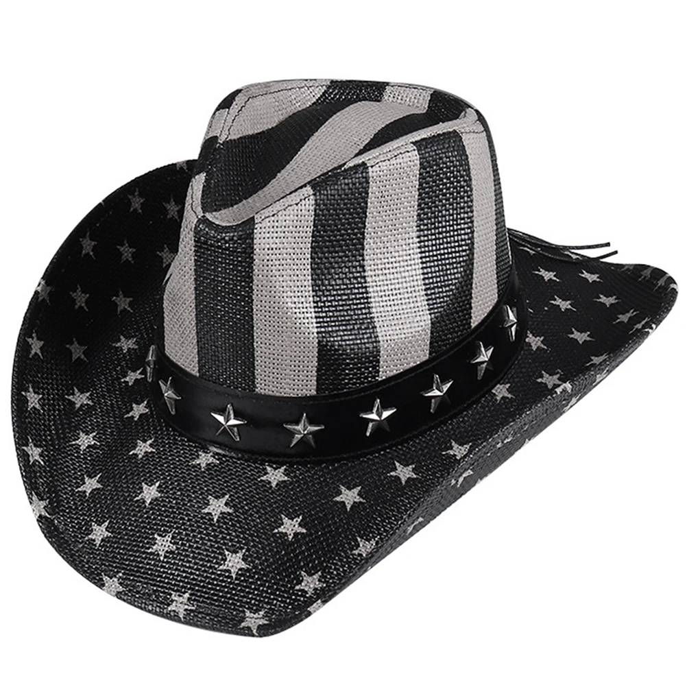 

Cowboy Hat Cowgirl Western Hats for Men Women Vintage Straw Decorative Unisex Outdoor Party Summer Festival Style
