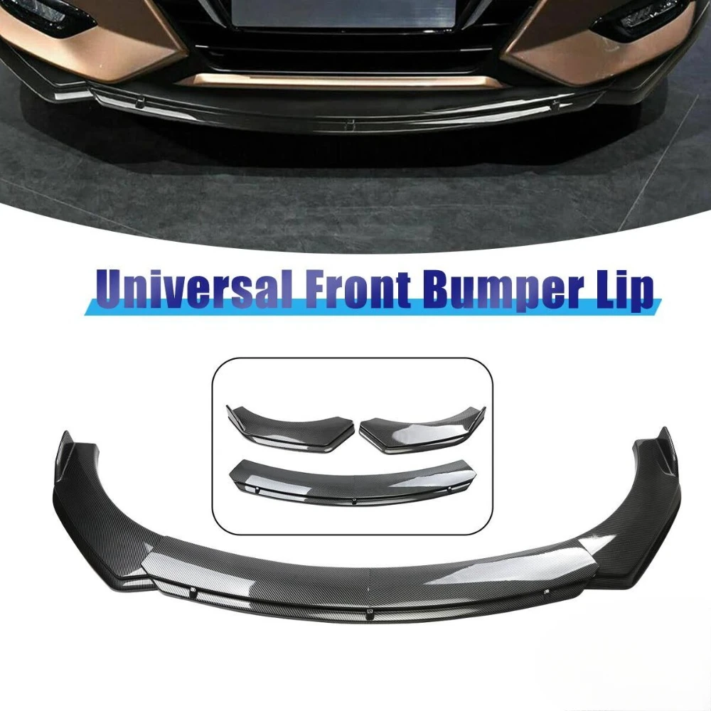 

Fit For Ford Explorer ST Front Bumper Lip Splitter Spoiler Kit Carbon Fiber Look United States