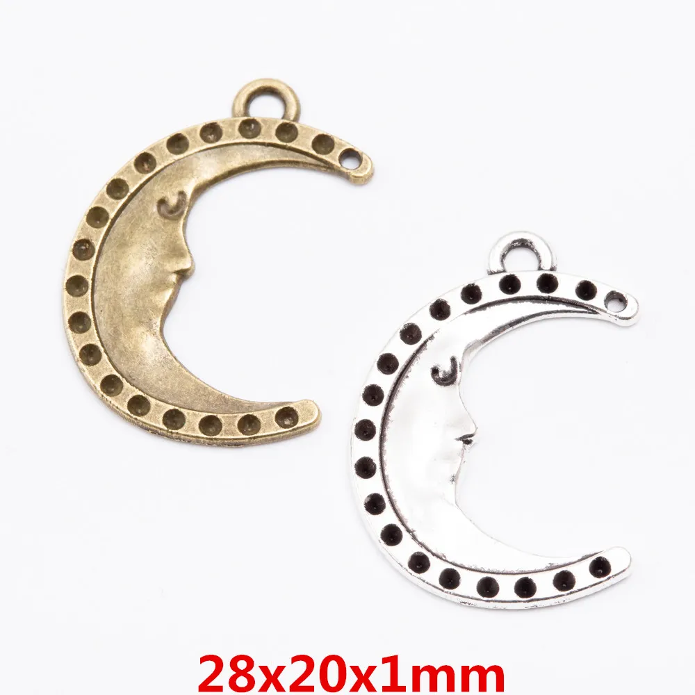 38 шт. (луна) винтажный металлический кулон из цинкового сплава, аксессуары для изготовления ювелирных изделий своими руками1515