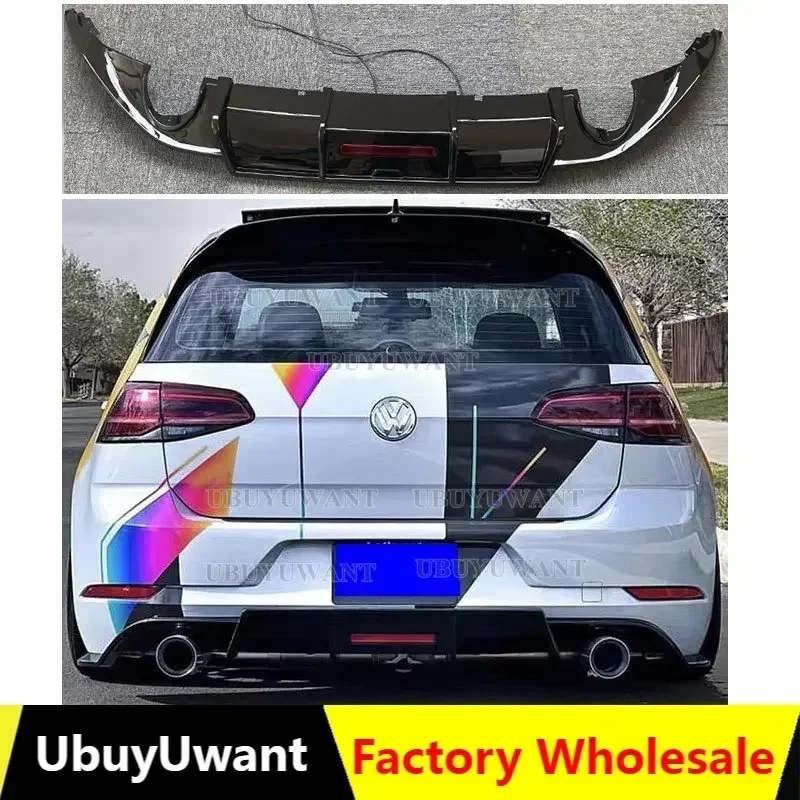 Rear Bumper Diffuser Lip Accessories For Volkswagen GOLF 7 / 7.5 VII MK7 / 7.5 GTI R Series Hatchback Pre-replacement MK8 GTI