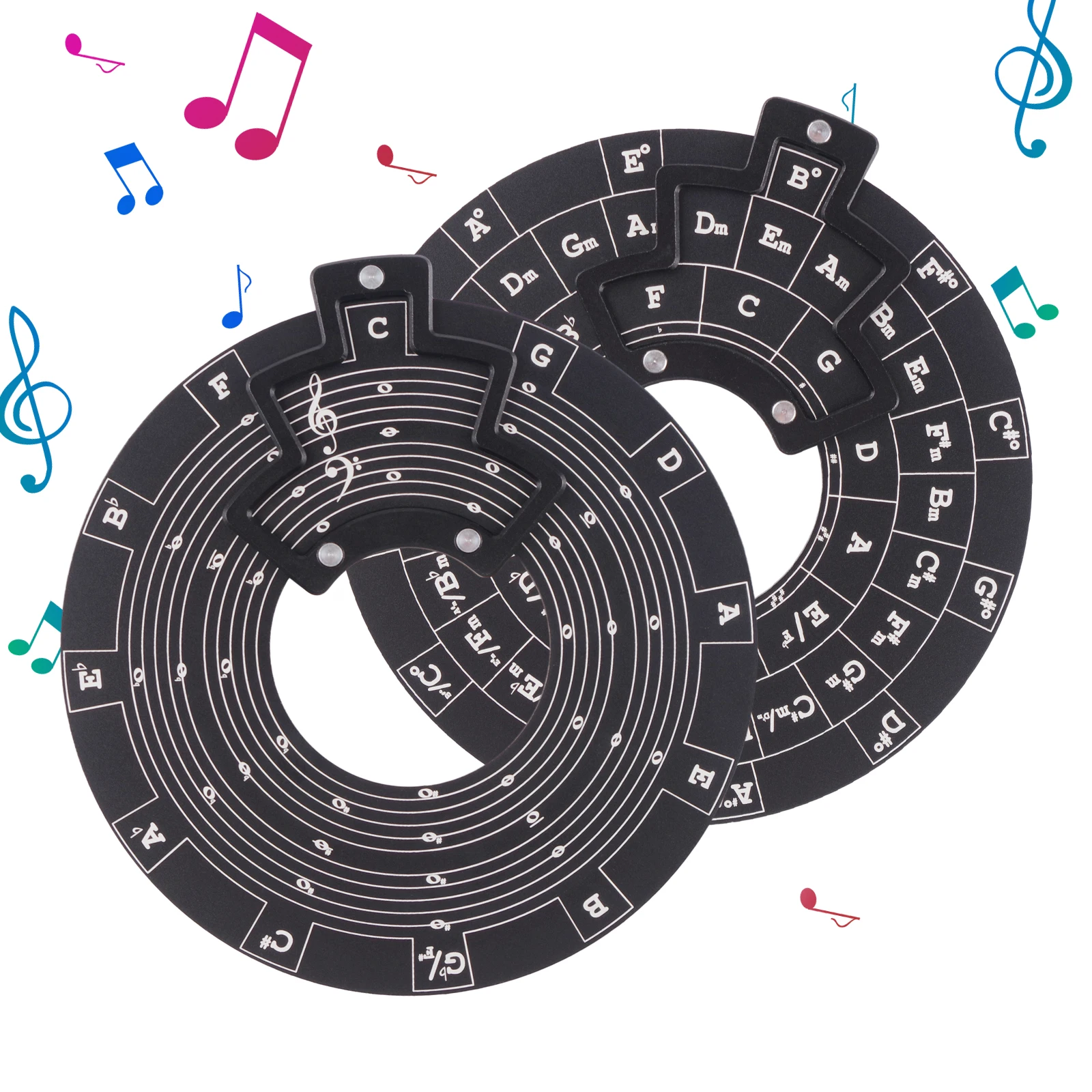 Circle of Fifths Plastic Wheel Melody Tool Music Theory Plate Learning Tool Chord Series Melody Tool Fifth Degree Circle Staff