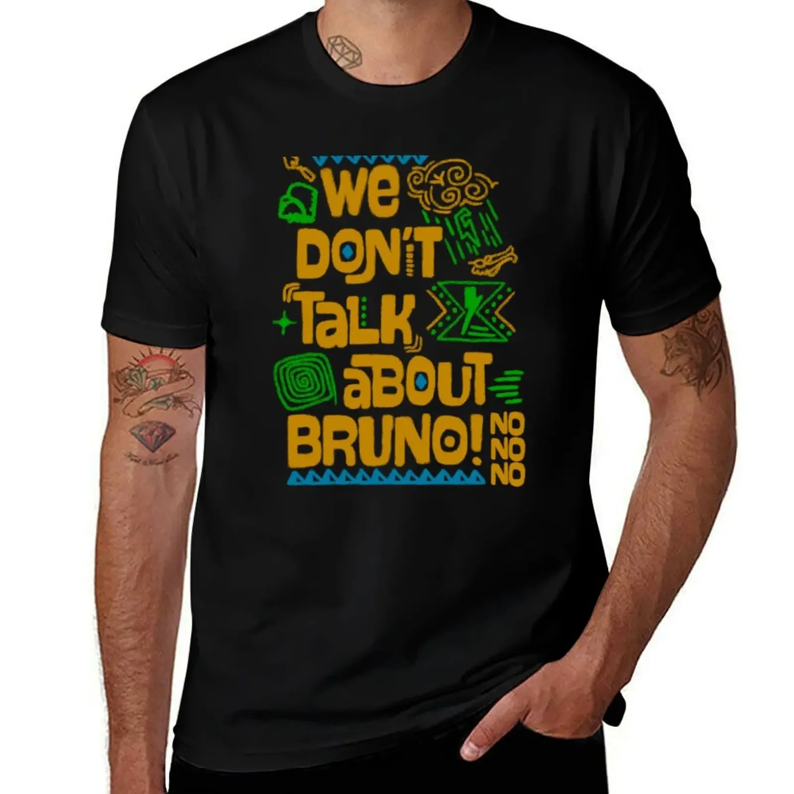 We Don’t Talk About Bruno !! T-Shirt plain man t shirt plus size clothes vintage anime shirt mens shirts graphic tee