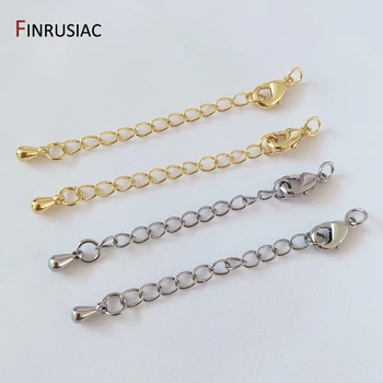 เครื่องประดับ DIY ทําอุปกรณ์ 18K ทองชุบทองเหลือง Clasps กุ้งก้ามกราม 56 มม.Extender Connector โซ่เครื่องประดับอุปกรณ์เสริม