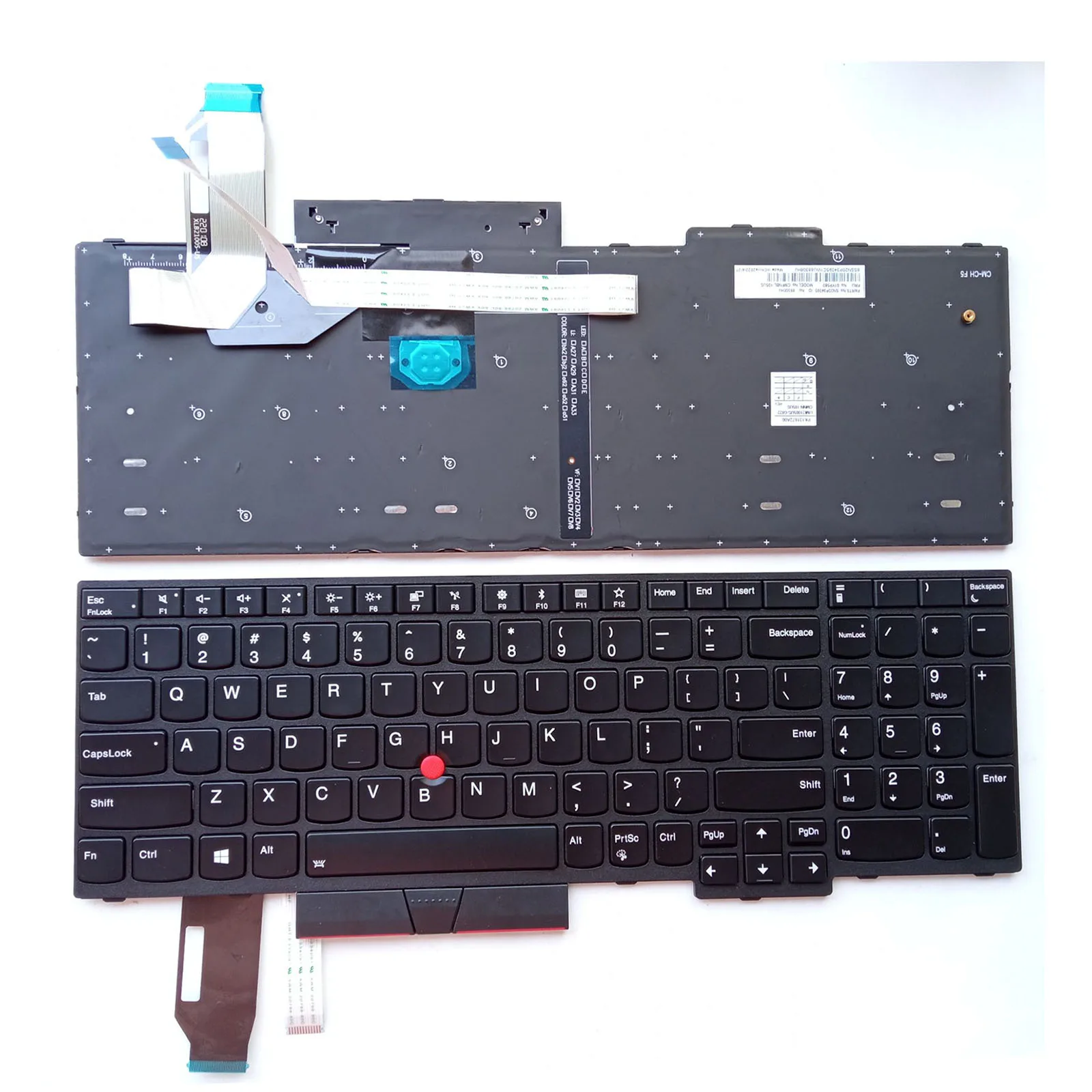 

New US English Backlit Laptop Keyboard for ThinkPad E580 E585 E590 E595 L580 L590 T590 FRU 01YP560 01YP720 P52 P72 Keyboard