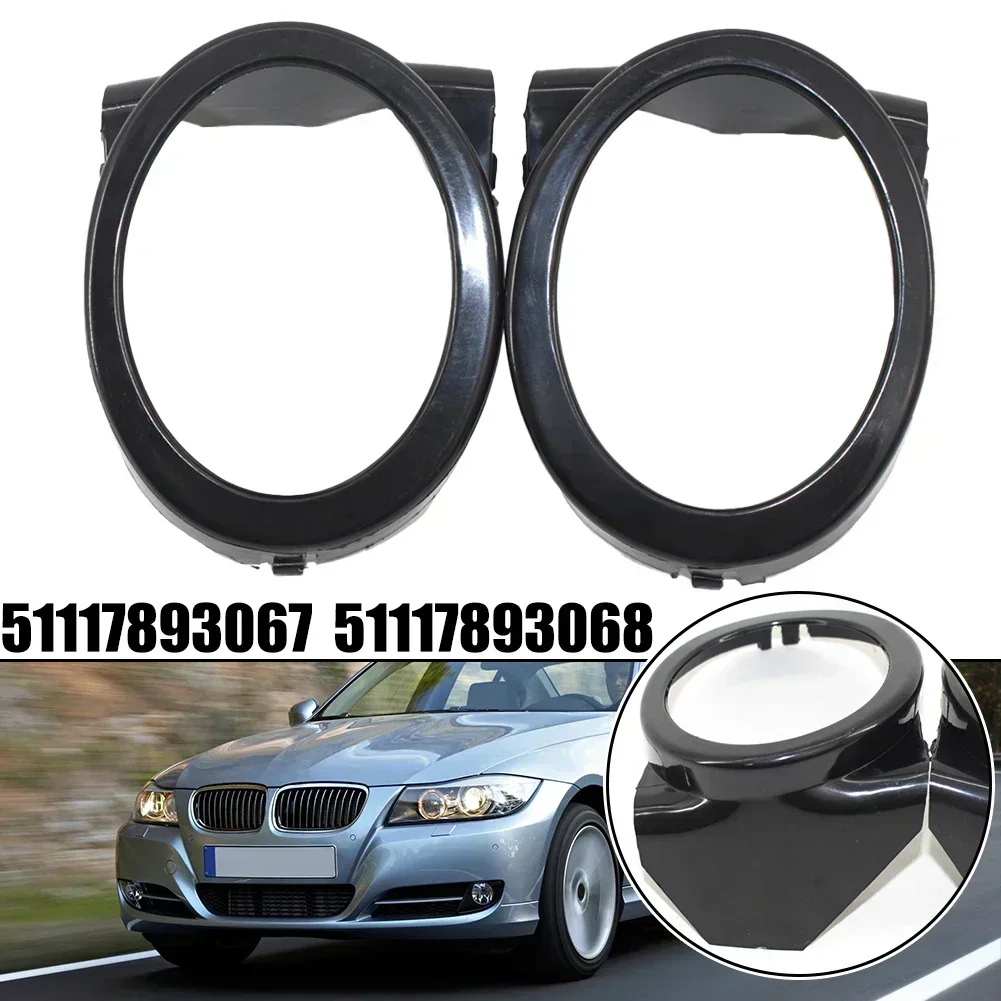 Front Bumper Fog Light Ring Cover Lamp Grille Trim Surround Trim Replacement For For BMW 3 E46 Sport 2000-2005