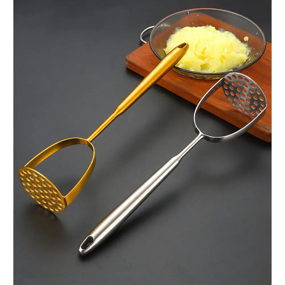 Ergonomic Stainless Steel Potato Smasher Manual Press Kitchen Accessory For Making Delicious Mashed Vegetables Foods