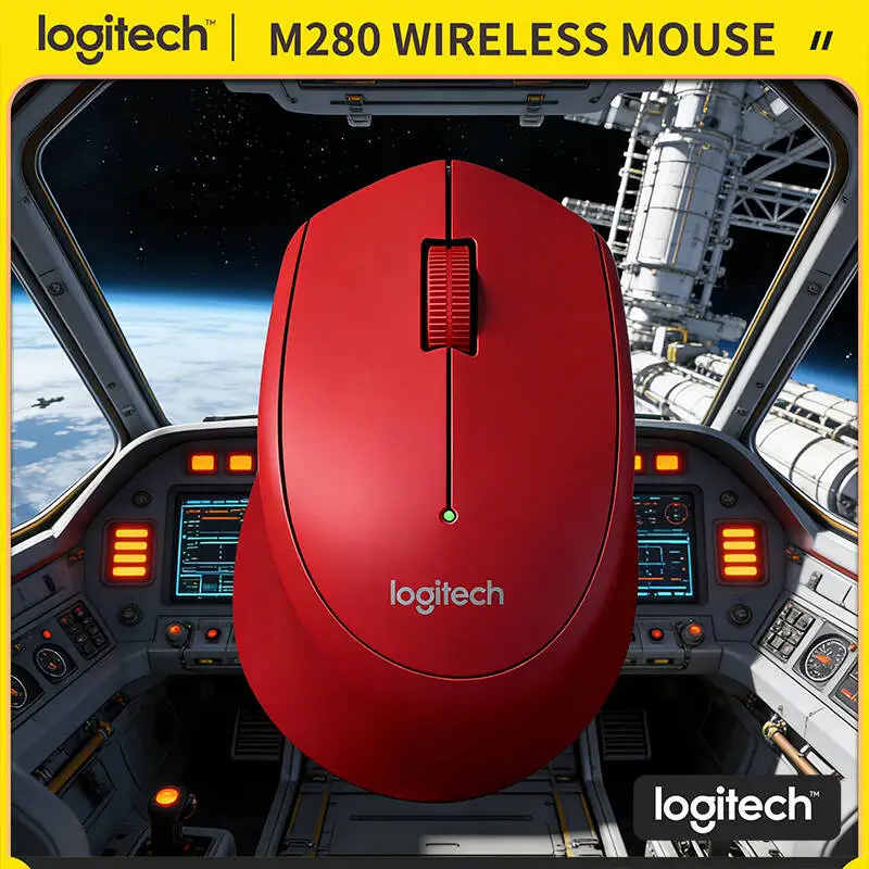 

Logitech M280 Wireless Optical Mouse Nano Receiver 2.4GHz 18-Month Battery 1000 DPI for Desktop Office Laptop