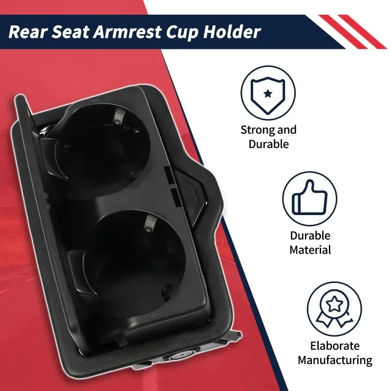 

1PC Center Console Cup Holder For Audi A3 Q2 Q3 Q5 Q7 SQ7 Q8 2016-2024 4M0885995A Rear Armrest Drink Holder Replacement