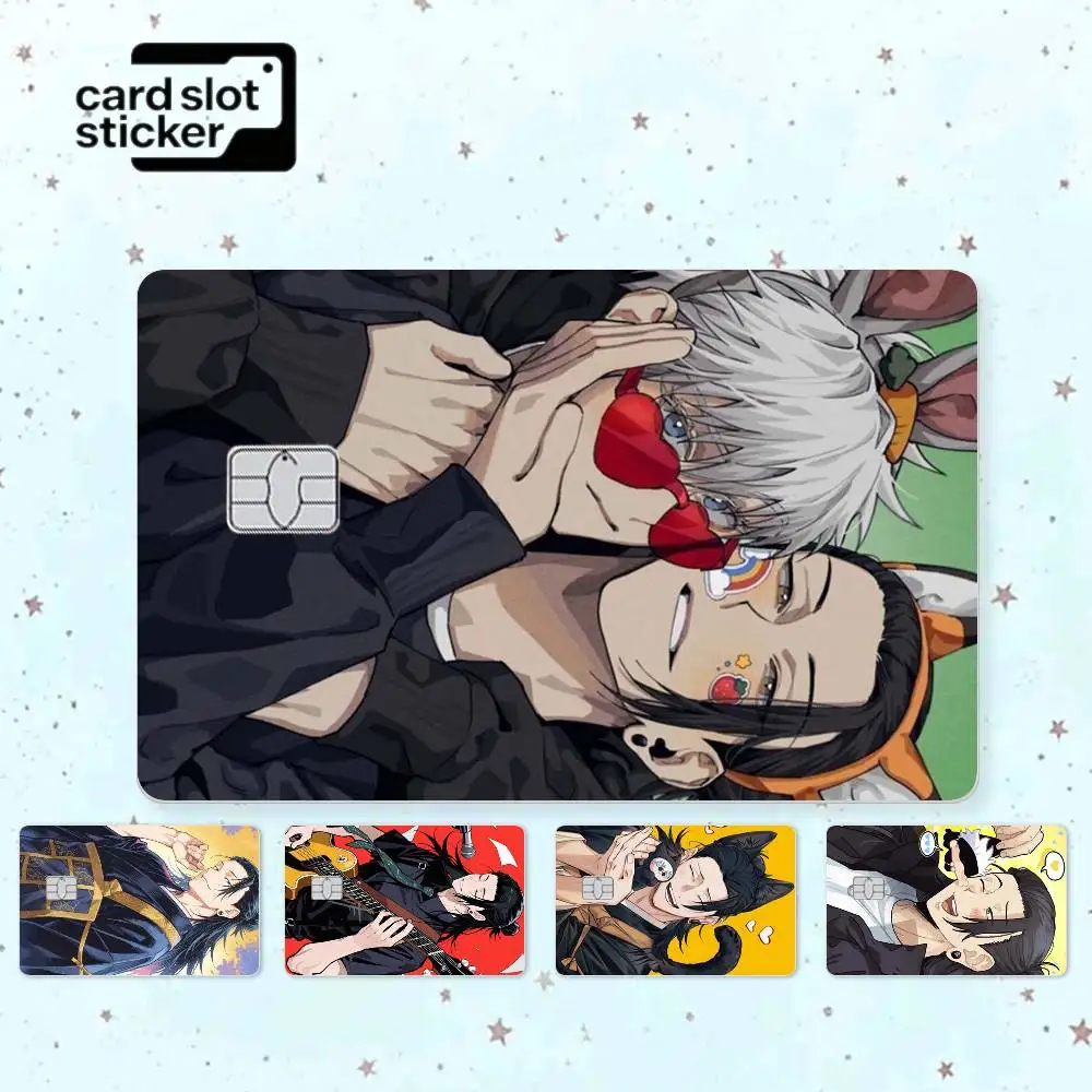 Cartoon Geto Suguru Jujutsu  Credit Card HD Stickers Small Chip Waterproof Sticker Game Card Decal Gift