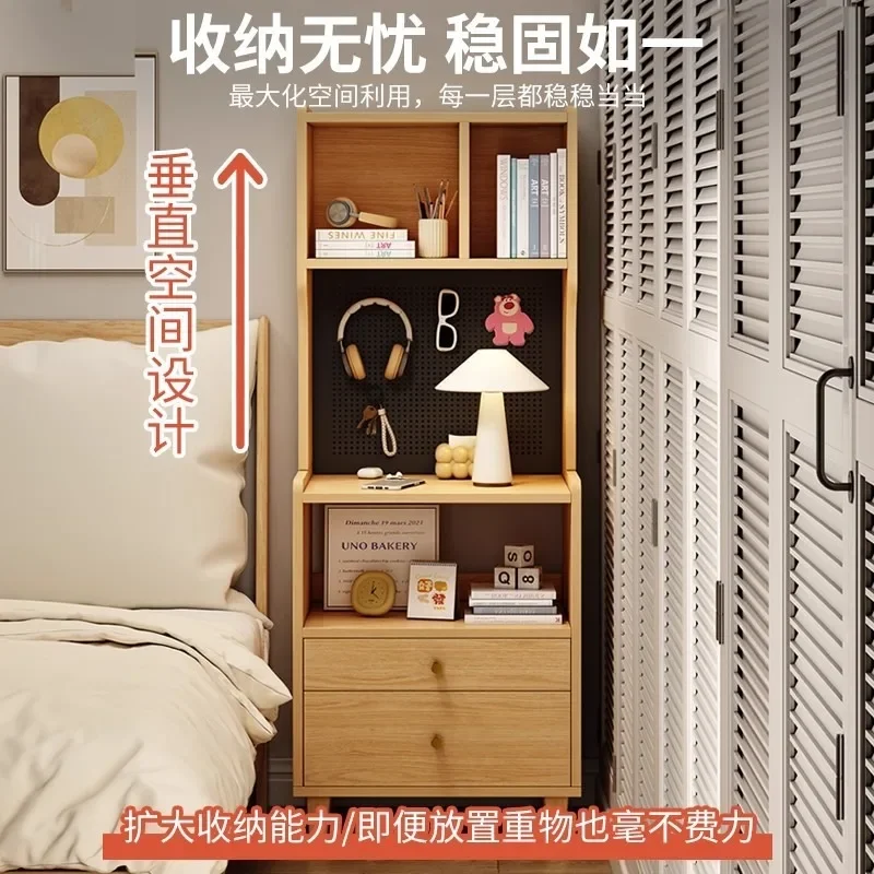 New dining side cabinet wall integrated locker living room refrigerator side cabinet antique small apartment creative shelf