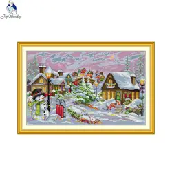 Joy Sunday Christmas Eve Pattern Counted Cross Stitch Kit DIY Embroidery Kit Handmade Home Decoration Drawing Needlework