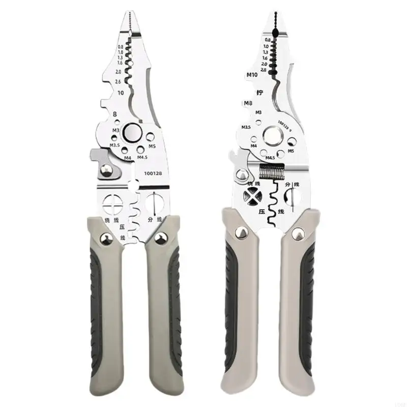 

U0DF Functional Wire Stripping and Cutting Pliers with Comfortable Grip Suitable for Electricians Technicians and Hobbyists