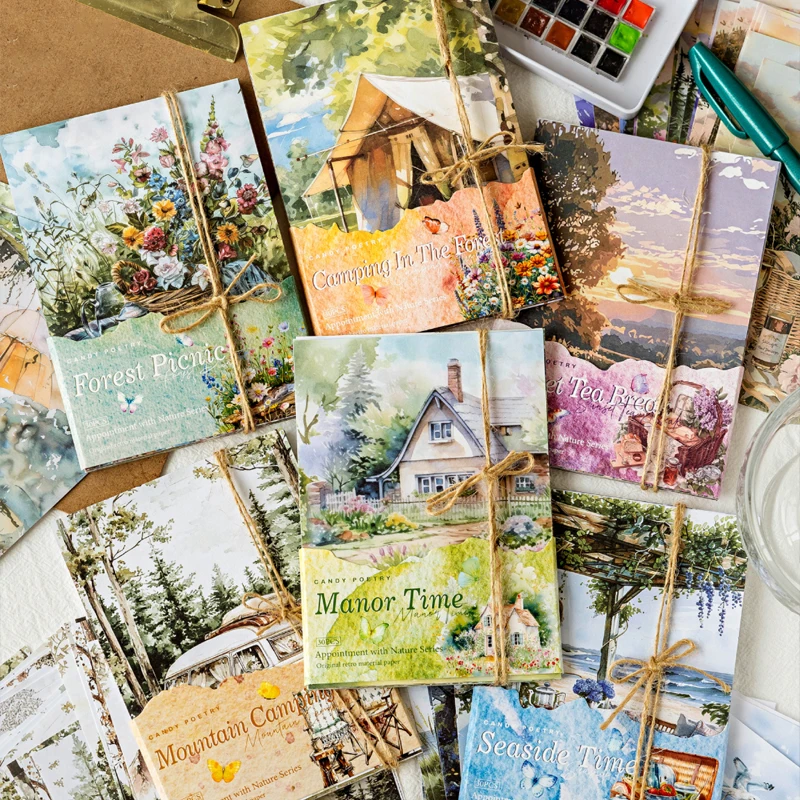 2Style 90Pcs/bag Going to Nature Series Material Paper DIY Handbook Creative Material Paper Scrapbook Photo Frame Calendar