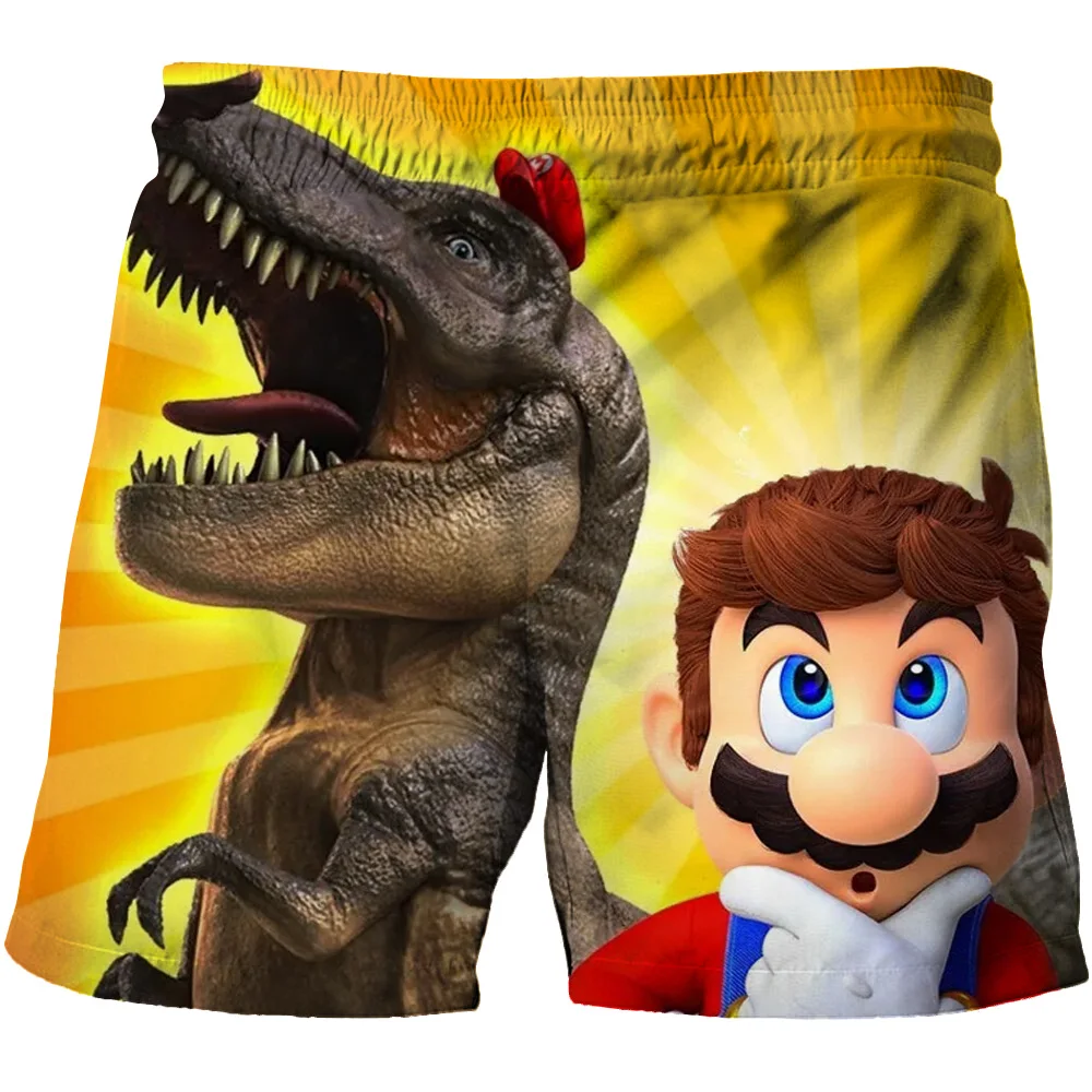 2025 verão venda quente dos desenhos animados mario impresso shorts, 3d digital impresso praia shorts, shorts casuais de secagem rápida das crianças