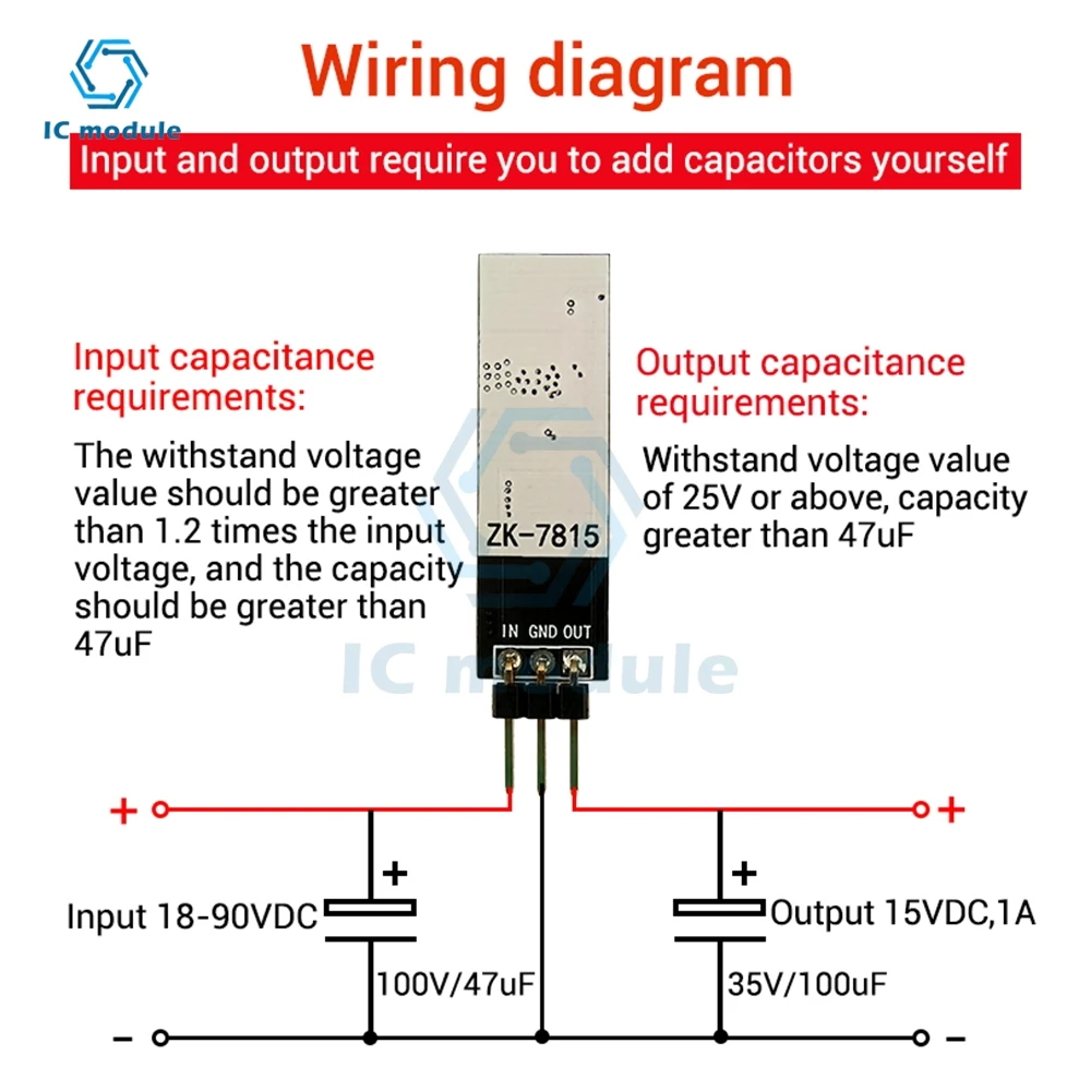 DC-DC18-90V to 15V Step-down Buck Module Voltage Regulator Module DC DC Step down Module