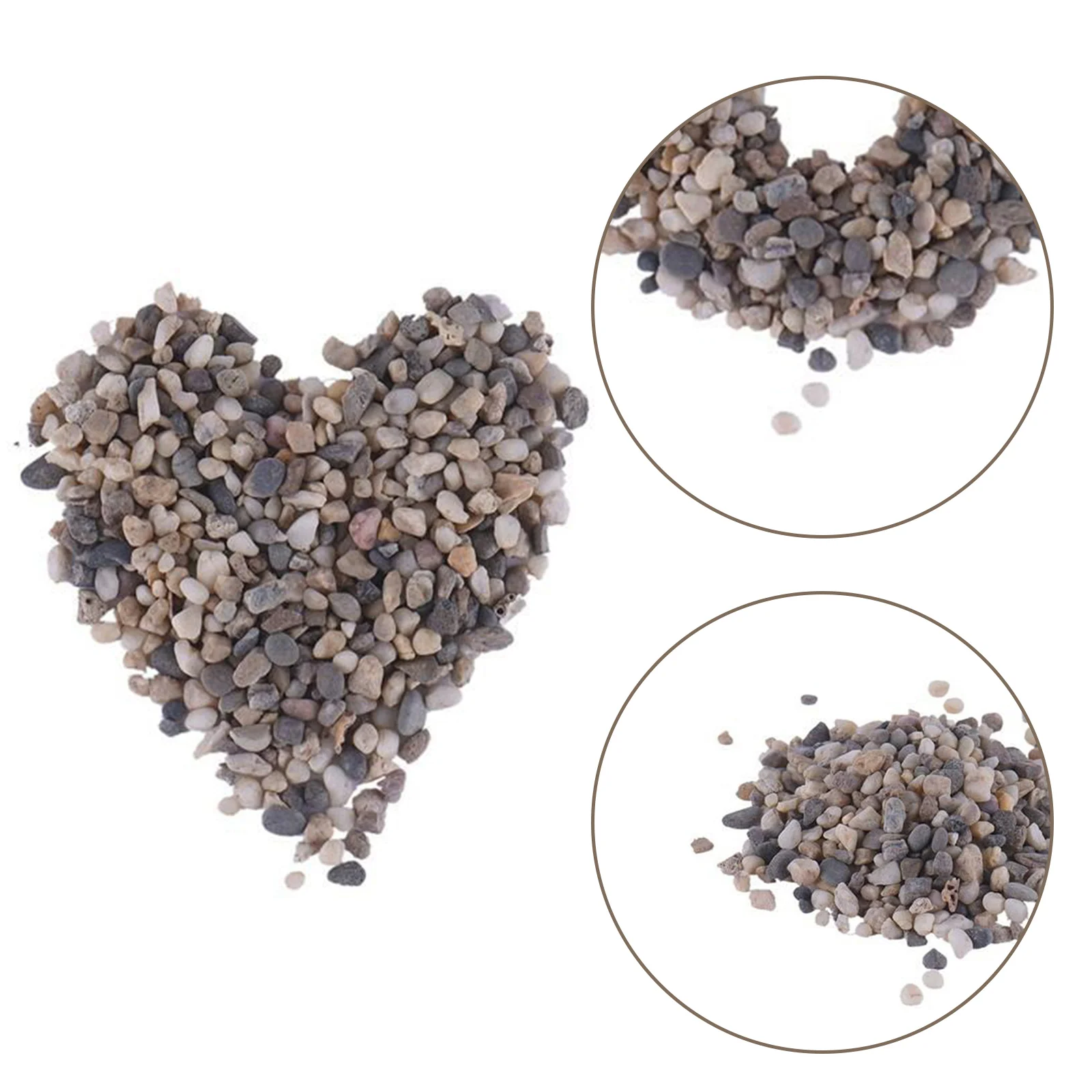 

Mixed Color Landscape Gravel Natural Cobble Versatile Decorative Stones Moss Bottle Microlandscaping Aquarium Sand