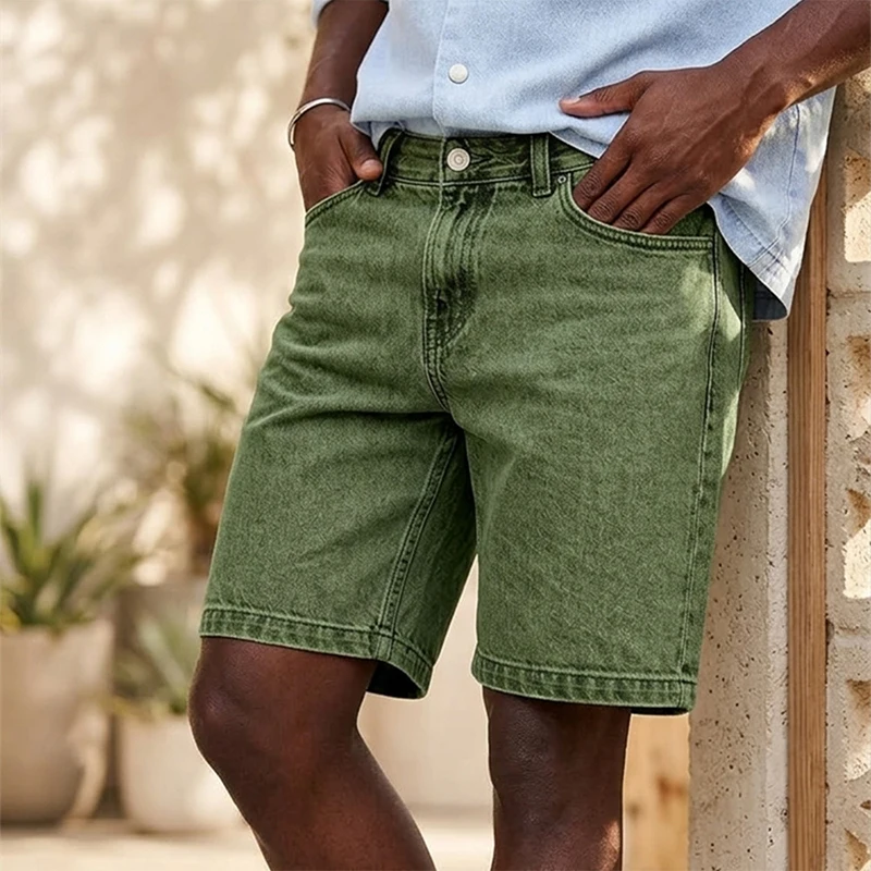 Men Vintage Denim Shorts 6