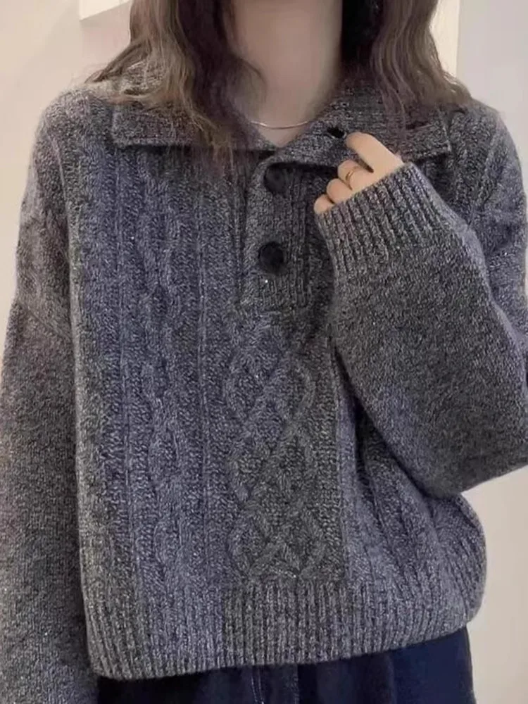 Suéter E con Cuello Alto is para Mujer, Informal, Suave, Cómodo, Moderno, Antienvejecimiento, Novedad de Invierno, E...