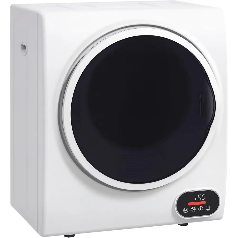Kompakter Wäschetrockner mit 1,5 Kubikfuß Edelstahltrommel, Intelligente Trocknungstechnik, 120V 850W Frontlader-Elektrotrockner für Apartments