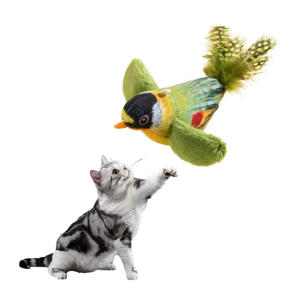 

Cat Toy to Prevent Boredom Cat Toy Electric Chirping Cat Toy for Indoor Cats Dogs Realistic Simulation Plush Touch Activated