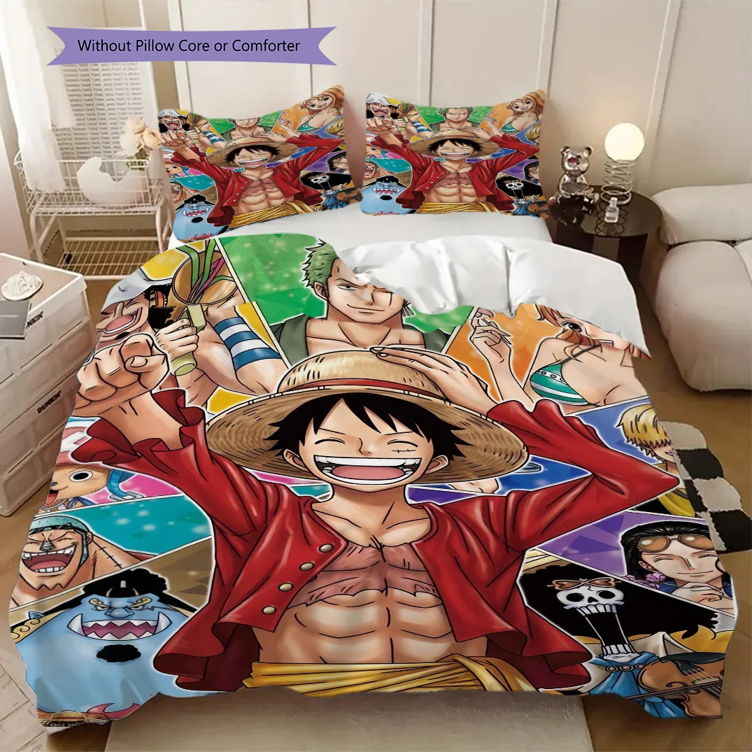 Anime Pirate Adventure Soft Comfortable Duvet Cover, Children's Bedding Set Gift, Various Sizes Available LXR145