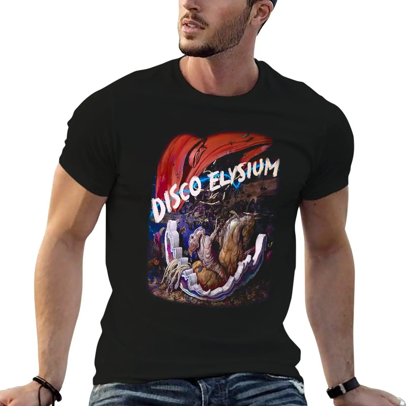 

Gift For Men Disco Gameplay Elysium Awesome For Movie Fan T-Shirt t shirts cotton 100% t shirt custom print T-Shirt