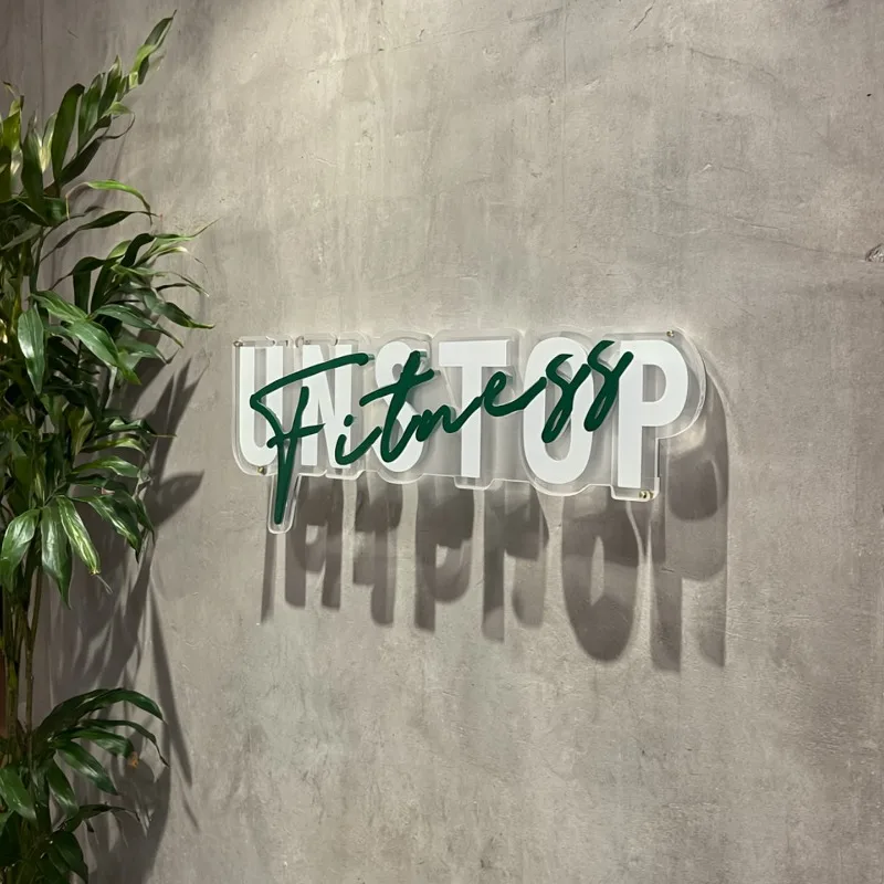 Acrylic crystal characters custom company image wall LOGO three-dimensional characters store background wall billboard sign cust