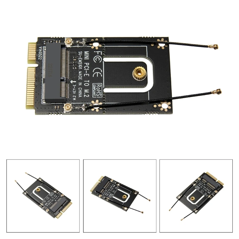 A Key to miniPCIe Adapter for Mounting M.2 2230 WiFi Card on a Mini PCIe Port H8WD